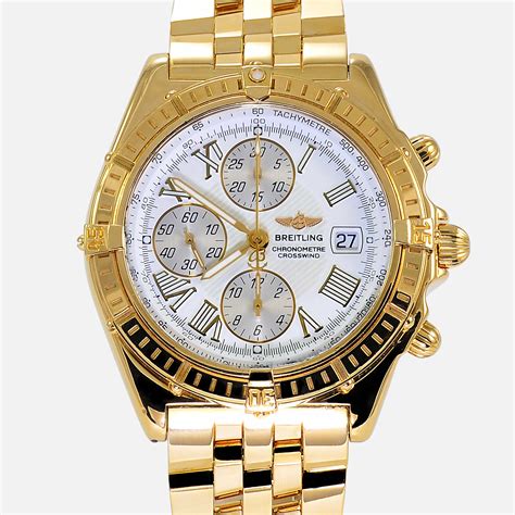 Breitling gold chronograph